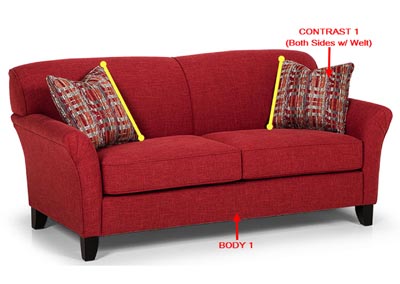 Image for Premium Loft Fabric Sofa w/ 2 Pillows