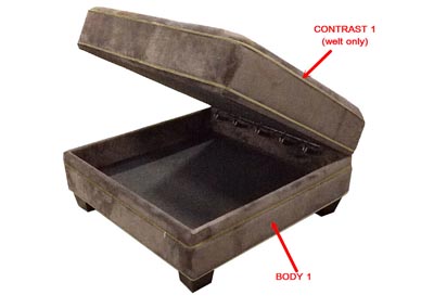 Image for Premium Square Storage Cocktail Ottoman