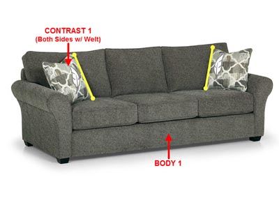Image for Performance Fabric Sofa w/ 2 Pillows