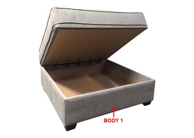 Image for Performance Square Storage Ottoman