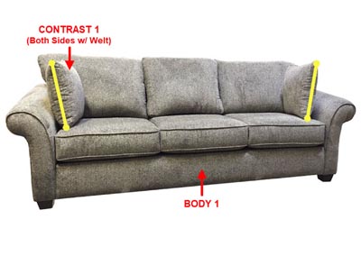 Image for Performance Fabric Sofa w/ 2 Pillows