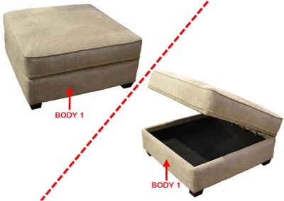 Image for Performance Square Storage Ottoman