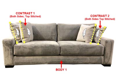 Image for Performance Fabric Sofa w/ 4 Pillows