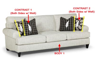 Image for Value Selection Fabric Sofa w/ 4 Pillows