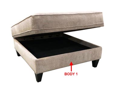 Image for Performance Square Storage Ottoman