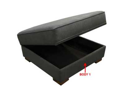 Image for Performance Square Storage Ottoman