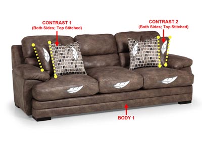 Image for Performance Fabric Sofa w/ 4 Pillows