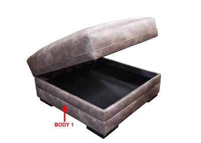 Image for Performance Square Storage Ottoman