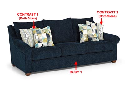 Image for Performance Fabric Sofa w/ 4 Pillows