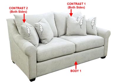 Image for Performance Loft Fabric Sofa w/ 4 Pillows