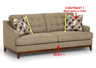 Image for Performance Fabric Sofa w/ 2 Pillows