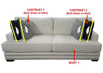 Image for Performance Fabric Sofa w/ 4 Pillows
