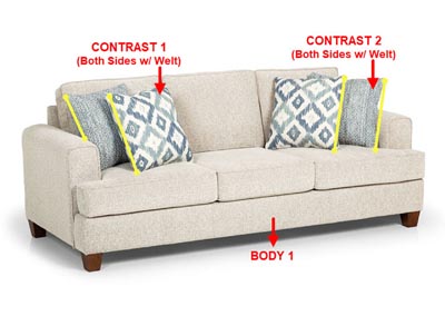 Image for Performance Fabric Sofa w/ 4 Pillows