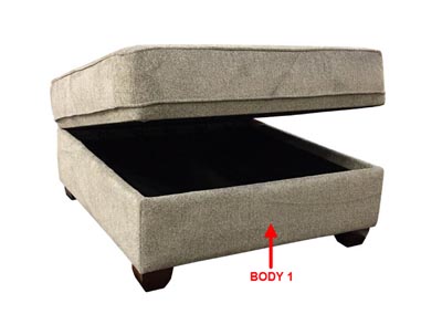 Image for Performance Square Storage Ottoman