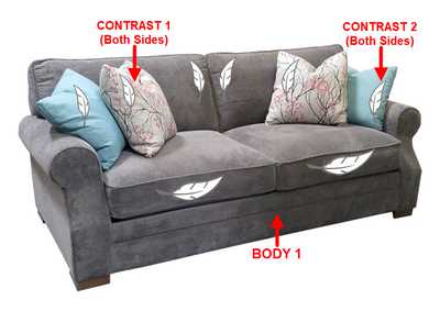 Image for Performance Fabric Sofa w/ 4 Pillows