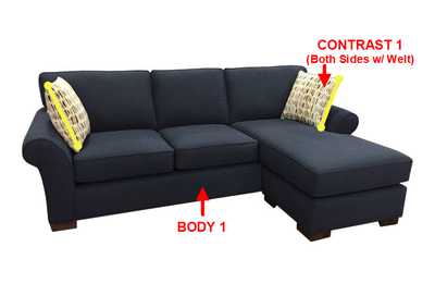 Image for Performance Fabric Sofa Chaise w/ 2 Pillows
