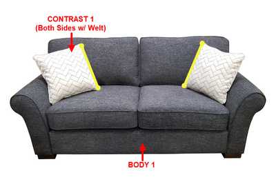 Image for Performance Loft Fabric Sofa w/ 2 Pillows