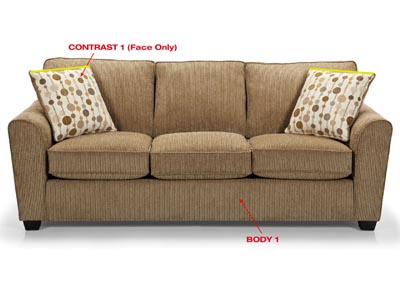 Image for Value Selection Queen Fabric Sleeper Sofa Gel w/ 2 Pillows
