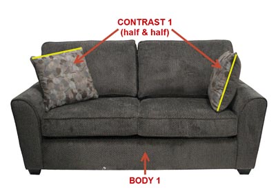 Image for Performance Full Fabric Sleeper Sofa Gel w/ 2 Pillows