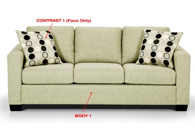 Image for Performance Fabric Sofa Queen Sleeper Gel w/ 2 Pillows