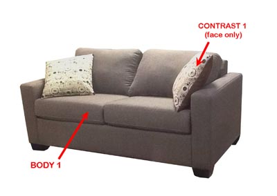 Image for Performance Full Fabric Sleeper Sofa Gel w/ 2 Pillows