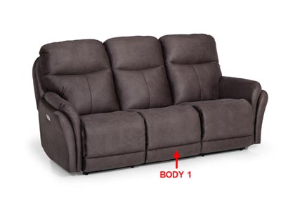 Image for Value Selection Pwr HR/Lumbar Recl. Fabric Sofa