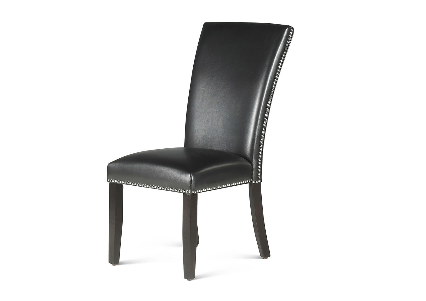 Finley Black PU Side Dining Chair [2/Ctn],Steve Silver