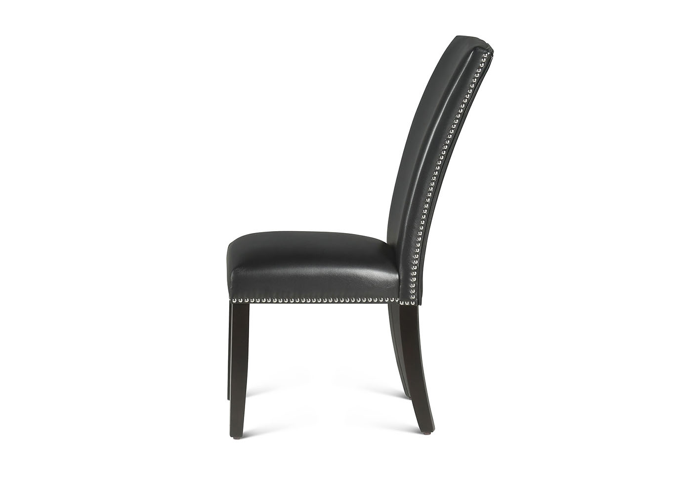 Finley Black PU Side Dining Chair [2/Ctn],Steve Silver