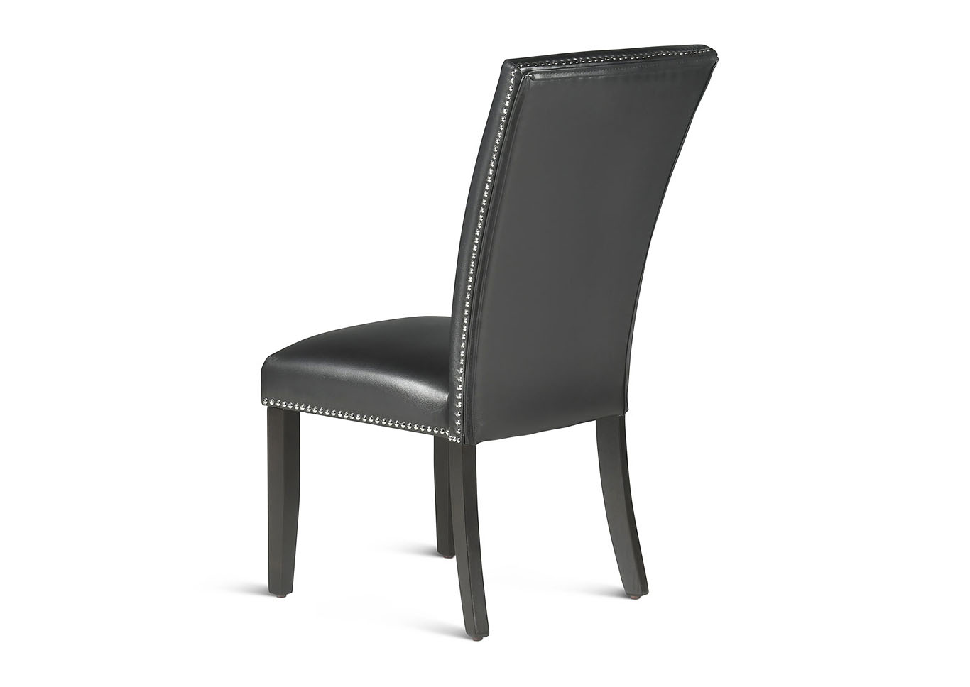 Finley Black PU Side Dining Chair [2/Ctn],Steve Silver