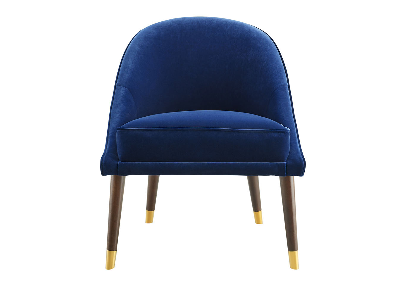 Avalon Navy Velvet Accent Chair Ivan Smith Furniture