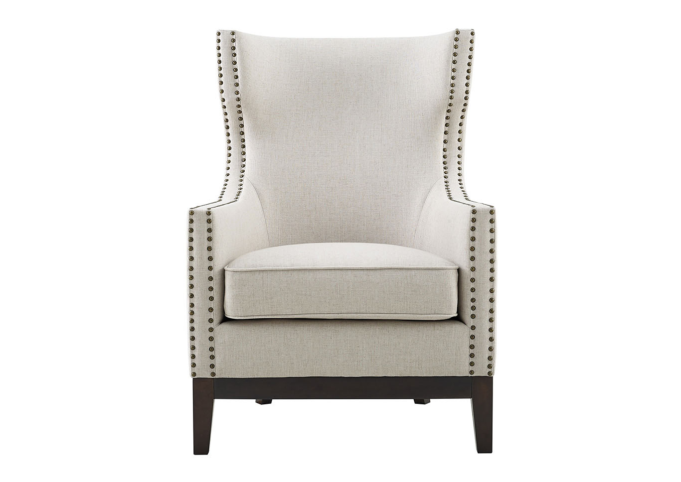 Roswell Beige Linen Accent Chair,Steve Silver