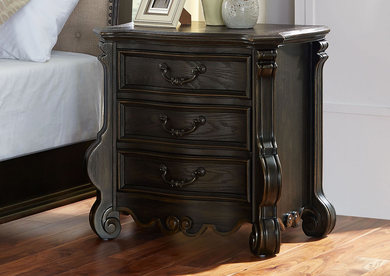 Rhapsody Dark Brown Nightstand,Steve Silver