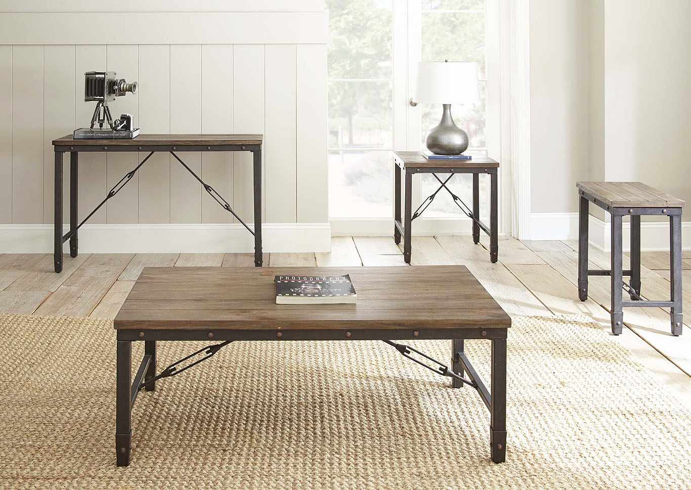 Jersey Brown Sofa Table,Steve Silver