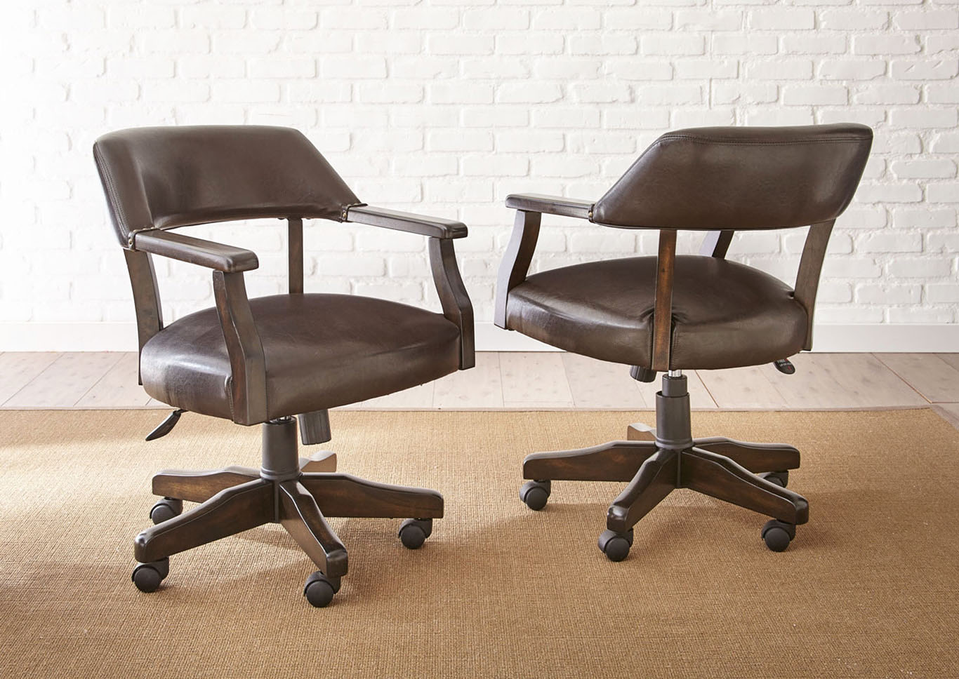 Ruby Brown Arm Dining Chair [2/Ctn],Steve Silver