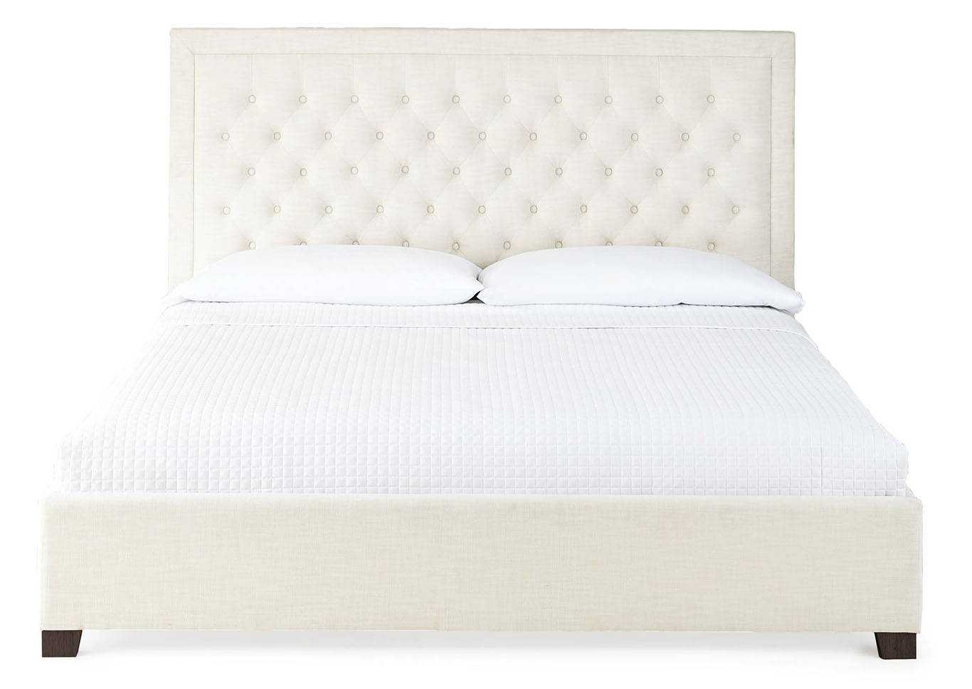 Isadora White Upholstered Queen Bed,Steve Silver