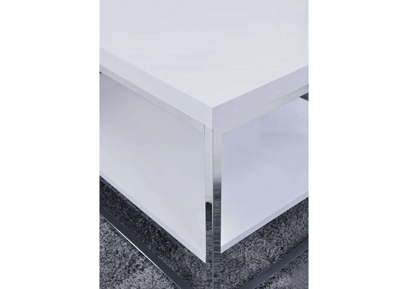 Lucia White Cocktail Table,Steve Silver