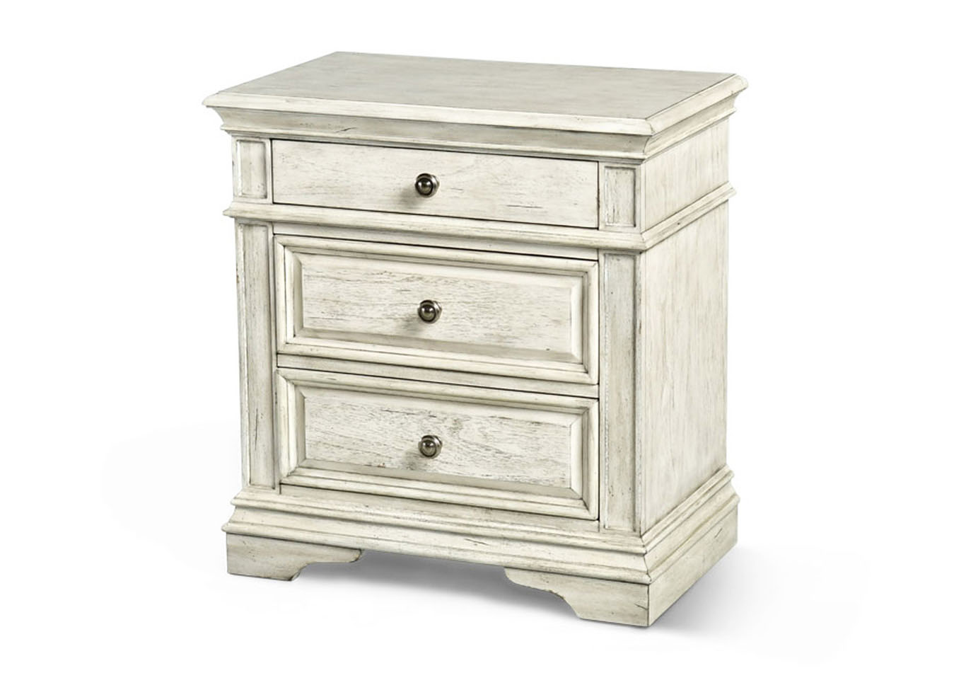 Highland Park Avenue Cathedral White Nightstand,Steve Silver