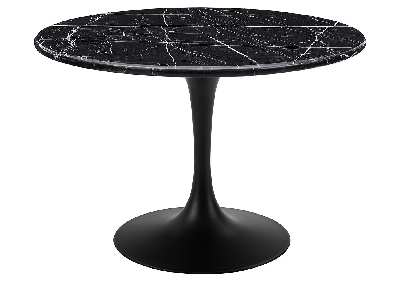 Colfax Black Round Marble Dining Table,Steve Silver