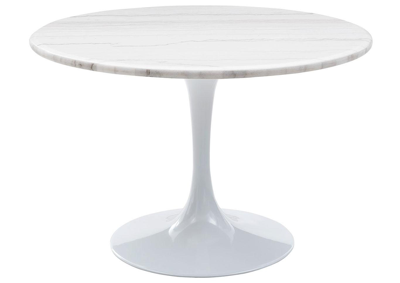 Colfax White Round Marble Dining Table,Steve Silver