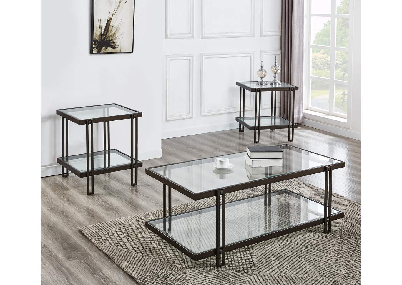 Featured image of post Black Glass Coffee Table And End Tables - Excellent condition with no scratches!