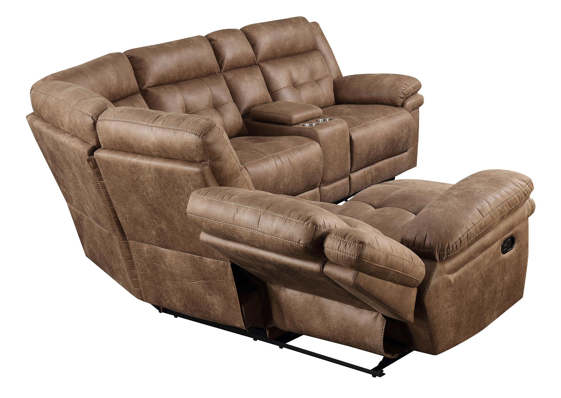 Anastasia Cocoa 3 Piece Sectional Sofa,Steve Silver