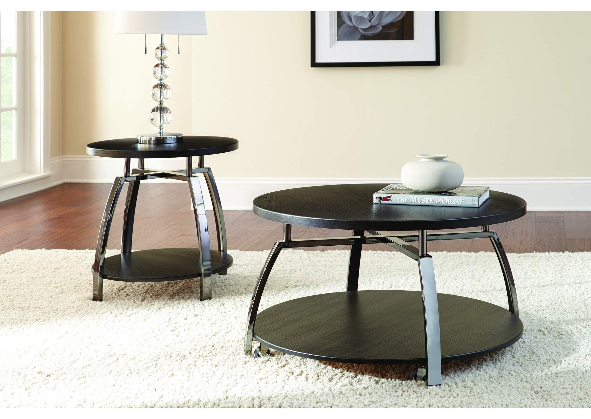 Coham Brown End Table,Steve Silver