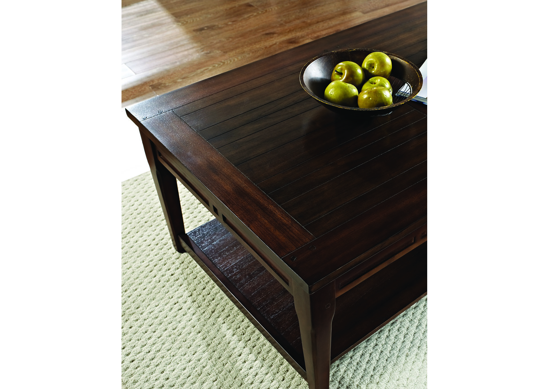 Crestline Brown Lift Top Cocktail Table w/ Casters,Steve Silver