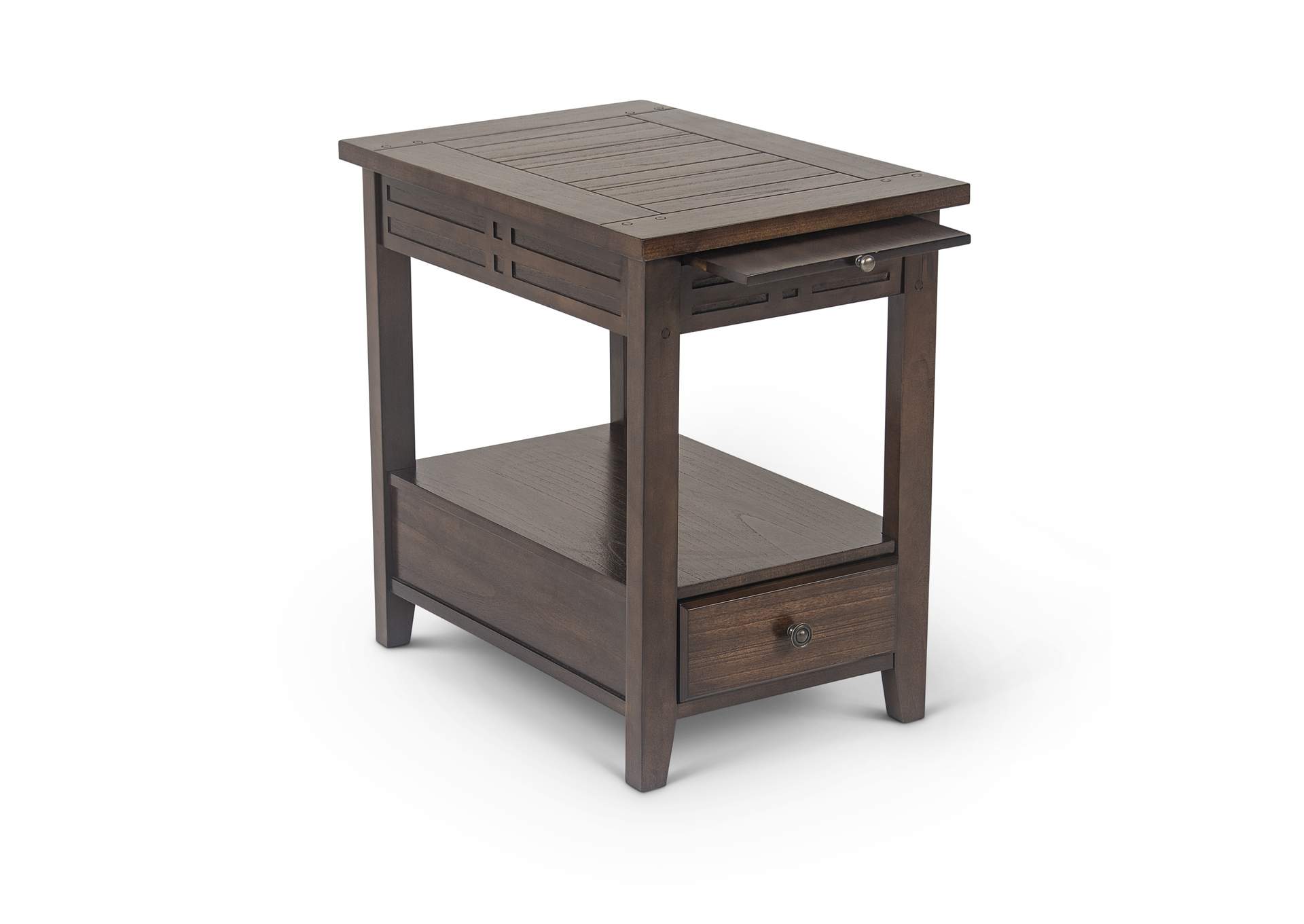 Crestline Brown Chairside End Table,Steve Silver