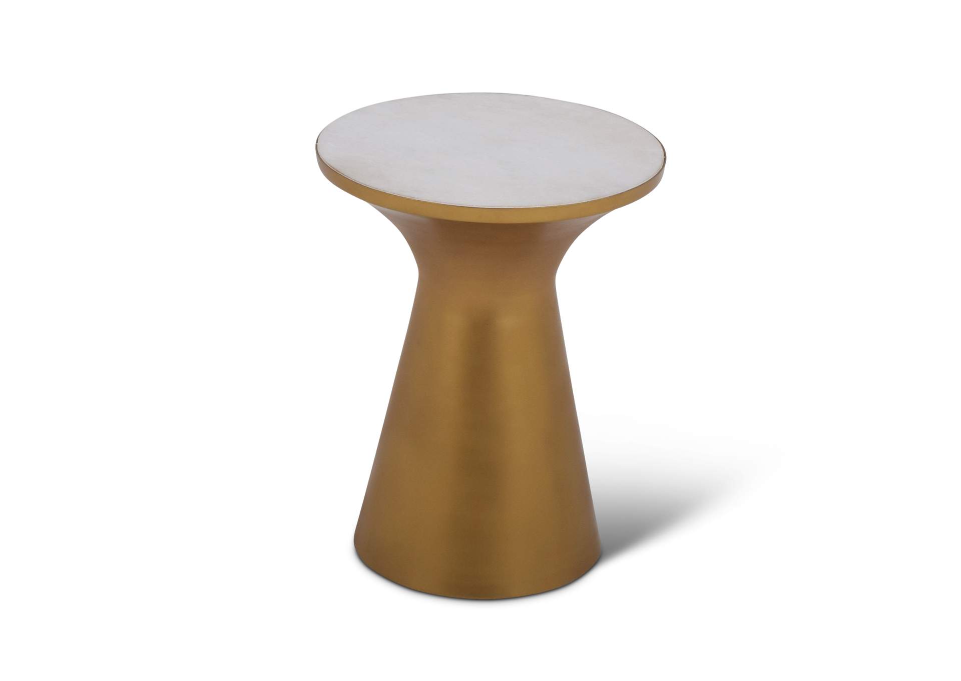 Jaipur Gold Round Table w/Marble Inlay,Steve Silver