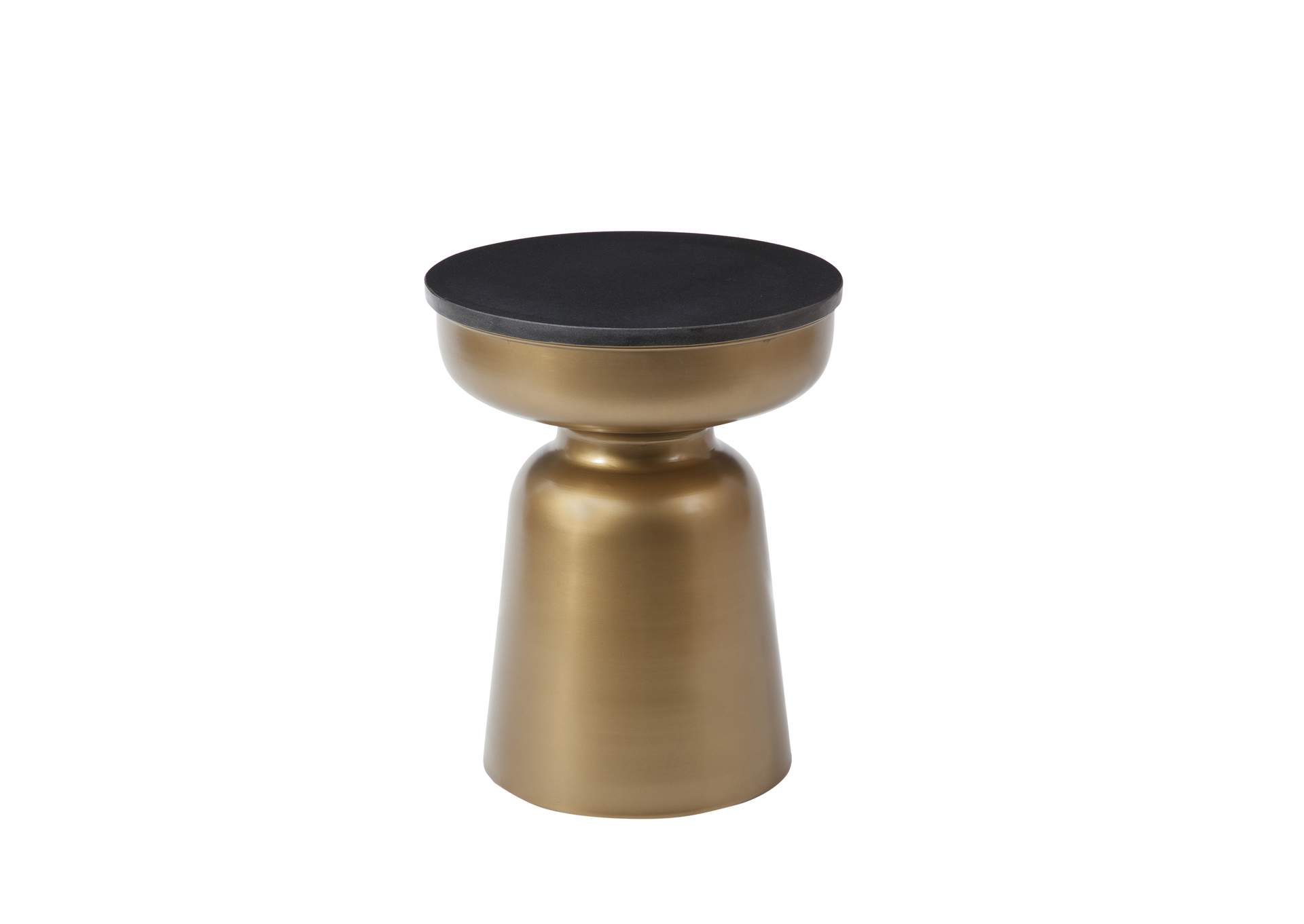 Jovana Gold Round End Table,Steve Silver