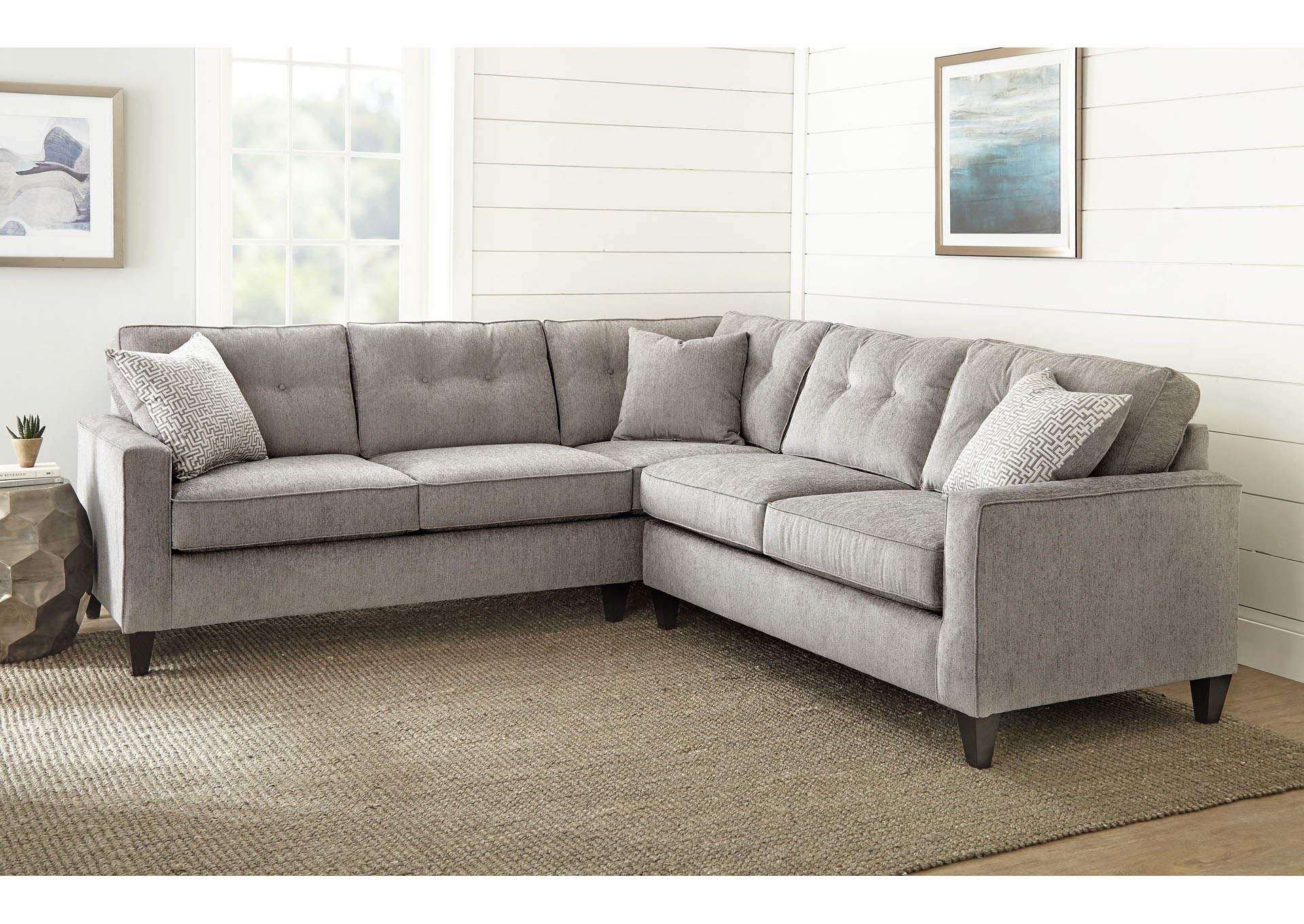 Maddox Grey Two Piece Sectional,Steve Silver