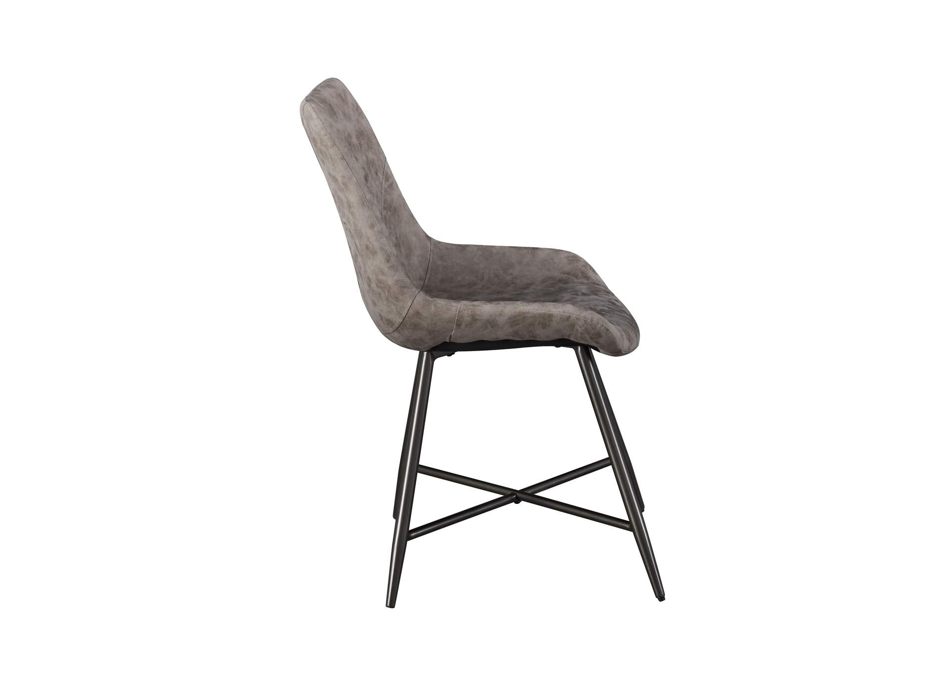 Ramona Brown PU Side Dining Chair [2/Ctn],Steve Silver