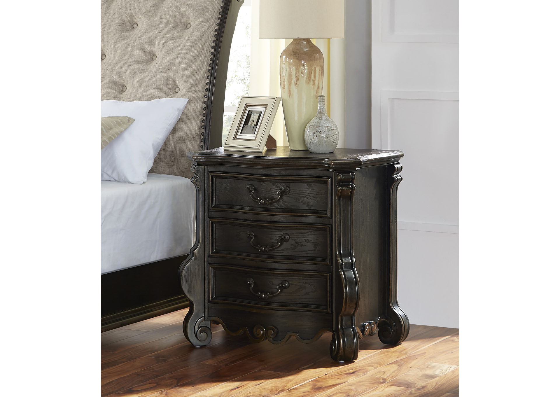 Rhapsody Dark Brown Nightstand,Steve Silver