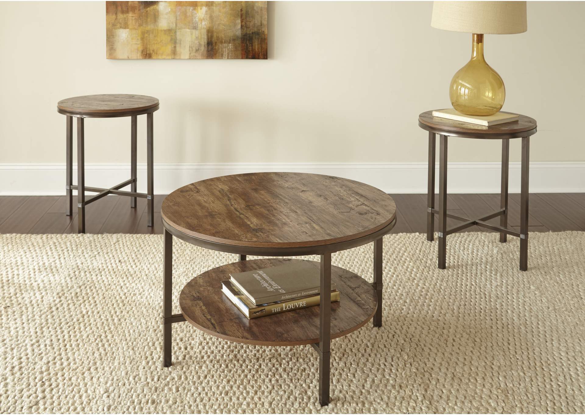 Sedona Caramel Silvershield Occasional Table Set,Steve Silver